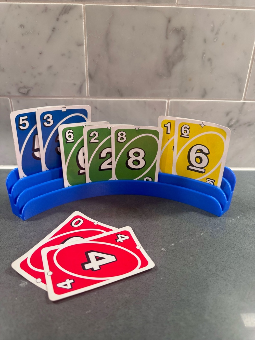 Blue Card Rack Holder for Card Games